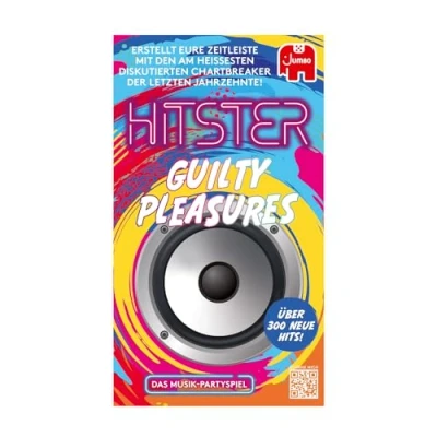 Abbildung von Hitster Jumbo Spiele Guilty Pleasures EIN Party und Kartenspiel für Erwachsene Familien 2 bis 10 Spieler ab 16 Jahren Deutsch