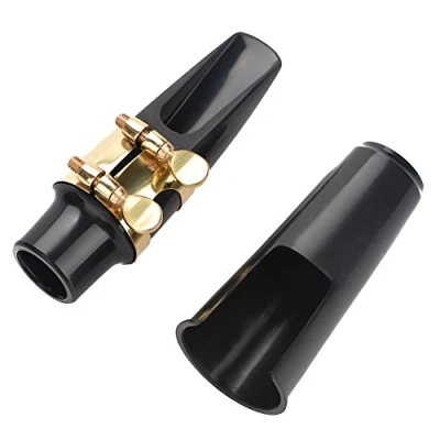 Abbildung von 4C Mundstück Altsaxophon,Mundstück Für Altsaxophon,Altsaxophon Mundstück,Professionelles Flötenkopf Sax Jazz Musikinstrument Zubehör (Schwarz)