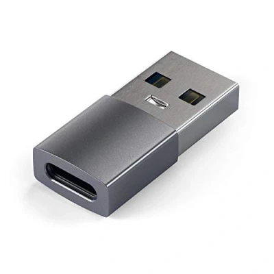 Abbildung von SATECHI Typ A auf C Adapter Konverter USB Stecker Buchse Kompatibel mit iMac, MacBook Pro/MacBook, Laptops, PCs, Computern und mehr (Space Grau)