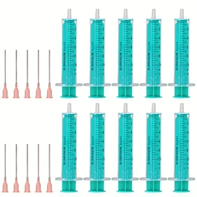 Abbildung von MedixX 10 Stück Spritzen Set mit stumpfer Nadel verschiedene Größen für Hobby und Heimwerk einzeln steril verpackt (10x 10ml Spritze &amp; 10x Kanüle)