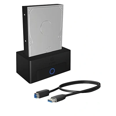 Abbildung von ICY BOX HDD / Festplatten Docking Station USB 3.0 für SATA 2,5 Zoll &amp; 3,5 Zoll, Lesegerät, Adapter, Extern, Schwarz, IB 1122 U3