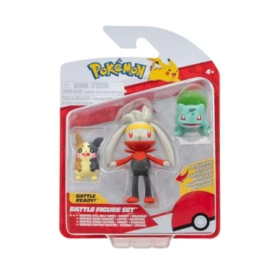 Abbildung von Pokémon PKW3055 Battle Figure Set Morpeko, Bisasam, Kickerlo, M