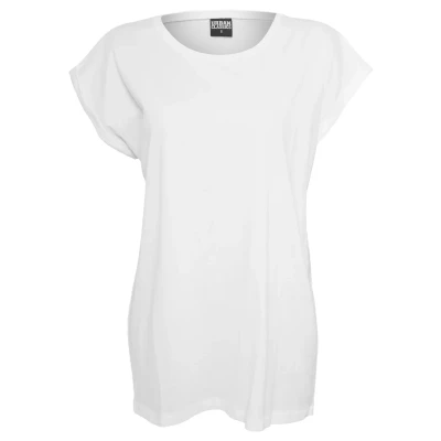 Abbildung von Urban Classics Extended Shoulder Tshirt basic, Damen, Größe: XS, White
