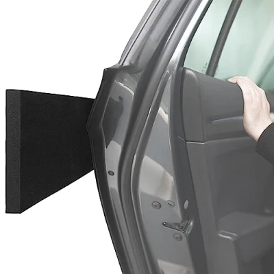 Abbildung von ECENCE 4X Türkantenschutz Auto Garagen Wandschutz 30x10x1,5cm Türkantenschoner Autotür Schutz selbstklebend für Garage, Carport und Parkplatz Schwarz