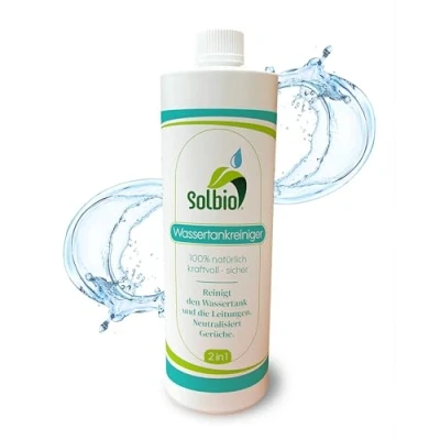 Abbildung von Solbio Wassertank Reiniger Wohnmobil 1l 100% Bio Kraftvoller &amp; biologisch abbaubarer Frischwassertank Reiniger, Neutralisiert Gerüche reinigt effektiv