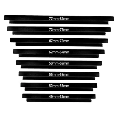 Abbildung von Belmalia 8 Step UP Ringe Set, Objektiv Filter Adapter: 49mm 52mm 55mm 58mm 62mm 67mm 72mm 77mm 82mm