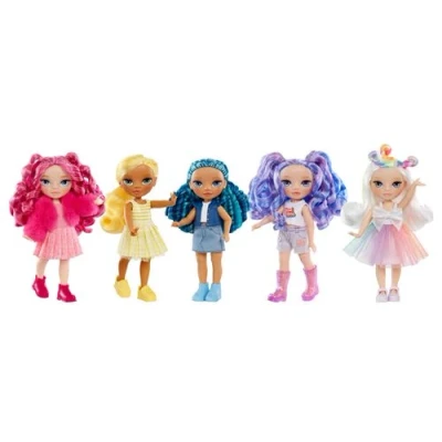 Abbildung von Rainbow High Littles Magenta Monroe Kleine, Bewegliche Modepuppe Rosa 14 cm Große Puppe mit Handtasche und Magischem Kätzchen für Kinder Sammler