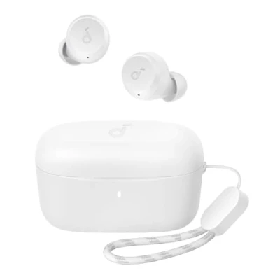 Abbildung von soundcore by Anker A20i True Wireless Earbuds, Kabellose Bluetooth Kopfhörer, 5.3, 28 Std. Spielzeit, wasserfest, 2 Mikrofone mit KI, Kopfhörer einzeln verwendbar(Weiß)(Generalüberholt)