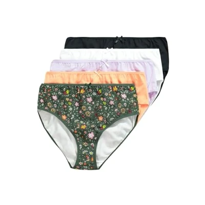Abbildung von Ulla Popken 5 PACK Panties, Damen, Größe: 50/52, Olive