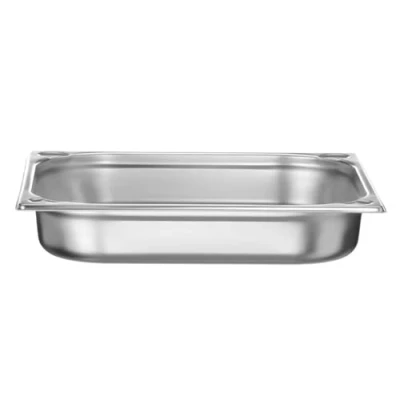 Abbildung von HENDI Gastronormbehälter, Temperaturbeständig von 40 bis 300C, Heissluftöfen Kühl und Tiefkühlschränken Chafing Dishes Bain Marie, Stapelbar, perforiert, 5L, GN 2/3, 354x325x(H)65mm, Edelstahl