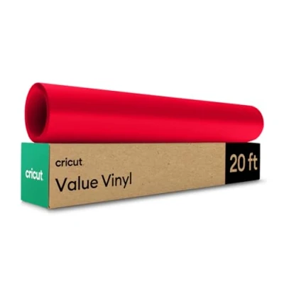 Abbildung von Cricut Value Vinyl Matt, Rot 30,5 cm x 609,6