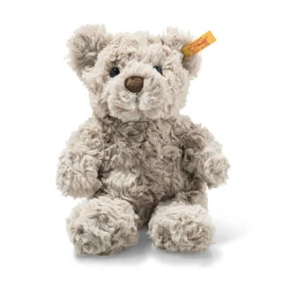 Abbildung von Steiff Soft Cuddly Friends Honey Teddybär hellgrau 18 cm, Teddy aus flauschigem Plüsch, Grau