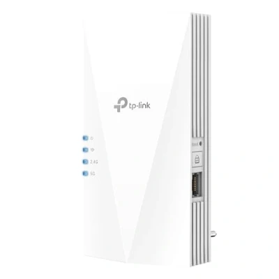 Abbildung von TP Link RE700X WiFi 6 WLAN Verstärker Repeater AX3000, Dualband 2402MBit/s 5GHz + 574MBit/s 2,4GHz, MU MIMO, Gigabit Port, empfohlen mit Router, ideal für Apartments