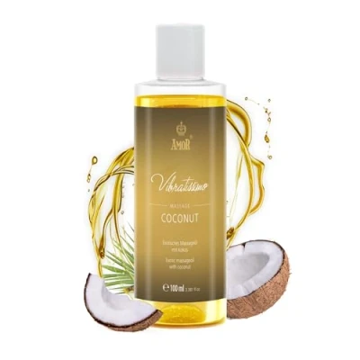 Abbildung von Vibratissimo Coconut 100 ml Massageöl Natürliche Entspannung mit Kokosduft Hautpflege, Wellness, Exotischer Duft, Liebesöl