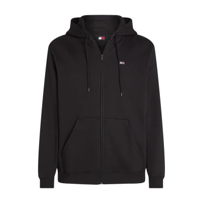 Abbildung von Tommy Jeans REG FLAG ZIP THRU Sweatjacke, Herren, Größe: 44, Black