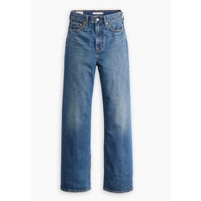 Abbildung von Levi&#039;s Ribcage WIDE LEG Jeans Relaxed Fit darkblue denim, Damen, Größe: 25x32, Dark blue denim