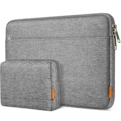 Abbildung von Inateck 15.6 Zoll Laptoptasche 15 Hülle Tasche Notebook Sleeve Schutzhülle Case, spritzwassergeschützt, mit Zubehörtasche, Schwarz