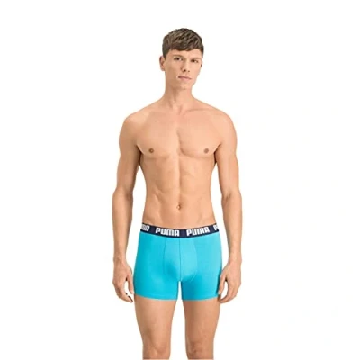 Abbildung von Puma Herren Basic 2p Boxer Shorts, (Aqua/ Blue 796), L EU