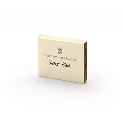 Abbildung von Graf von Faber Castell Tintenpatronen Carbon Schwarz (6 Stück) Ink Cartridges Black (Pack of 6)