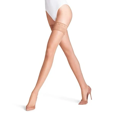 Abbildung von FALKE Damen Stay Ups Lunelle 8 DEN W STU ultra transparent einfarbig 1 Paar, Beige (Powder 4169), M