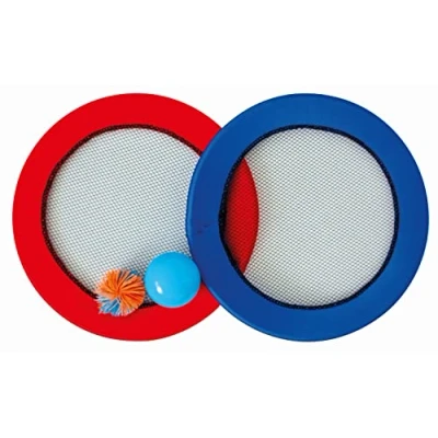 Abbildung von Günther Flugspiele 1561 2 in 1 Spiel Jumping Ball, ca. Ø 30 cm, Geschicklichkeitsspiel mit Spielnetzen und Bällen, für Kinder ab 5 Jahren, Netzscheibe als Frisbee nutzbar