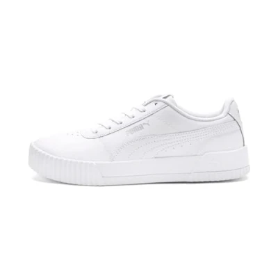 Abbildung von Puma Carina Sneaker low, Damen, Größe: 39, White/silver Leder und lederimitat