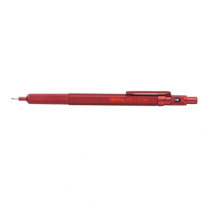 Abbildung von rOtring 600 Druckbleistift 0,7 mm Rot Ergonomisches Vollmetallgehäuse