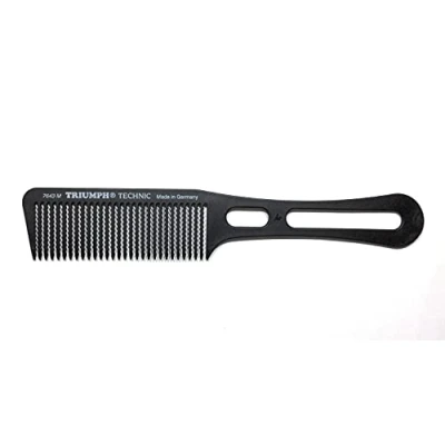 Abbildung von HERCULES SÄGEMANN 7643M Haarschneidekamm 8,5 Zoll Kamm mit gewellten Zähnen ideal für Schnitt Haarschneidemaschine Clipper Griff Farbe: Schwarz