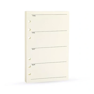 Abbildung von Spiral Notebook Refill Weekly Planner Refill,Undated 6 Hole Insert Paper,for Filofax,100gsm Quality, 45sheets/90pages Harphia (A6 3.74 x 6.77&#039;&#039;,Weekly)