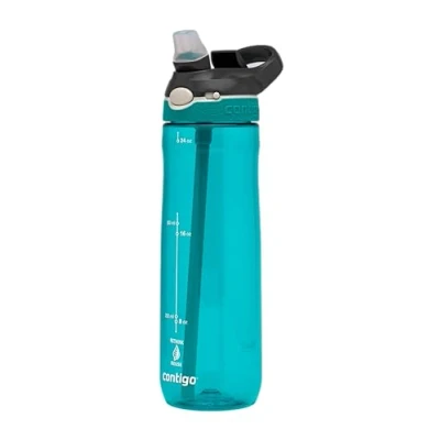Abbildung von Contigo Ashland Autospout Trinkflasche mit Strohhalm 720ml große BPA freie Kunststoff Wasserflasche auslaufsicher ideal für Schule, Arbeit, Sport, Fahrrad, Wandern