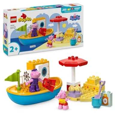 Abbildung von Lego DUPLO Peppas Bootsausflug: Spielset mit Spielzeugboot zum Bauen und Umbauen 2 Figuren, kreatives Spielzeug, Geschenk Idee für Kinder ab Jahren, Jungen Mädchen 10432