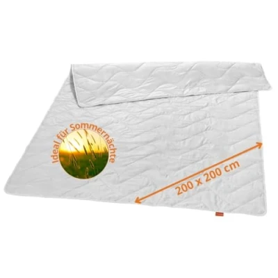 Abbildung von sleepling 194452 Nature Bettdecke, Wildseidendecke, Sommerbettdecke, Seidendecke mit 100% Wildseide, Bezug Baumwolle, Made in Germany, Ökotex, waschbar 40 Grad, 200 x cm, weiß