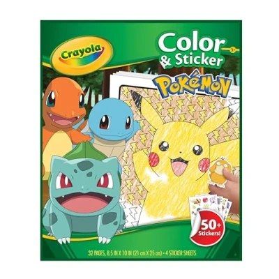 Abbildung von CRAYOLA Pokemon Aufkleber, 32 Iustige Seiten und 4 Blätter mit Aufklebern, 04 2740G