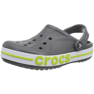 Abbildung von Crocs Bayaband Unisex Pantolette flach Slate grey lime punch, Größe: 37 38, punch Schuhe