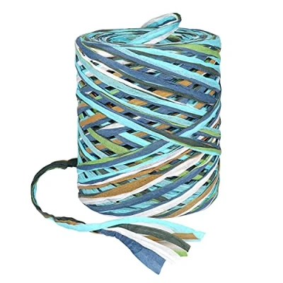 Abbildung von G2PLUS 80 M Bast Band Geschenkband, 6 Ply Handwerk Raffia Paper Schnur, Craft Verpackung Papier Bindfäden