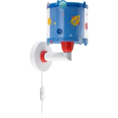 Abbildung von Dalber kinder Wandlampe, Kinderlampe Wandleuchte Wolken Planets Planeten Sonnensystem 41349, zimmer leuchte lampenschirm, Blau