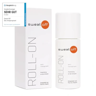 Abbildung von Sweat Off Antitranspirant Roll On 50ml gegen Schwitzen Deo Roller Schweiß Antiperspirant für Männer und Frauen, 1er Pack