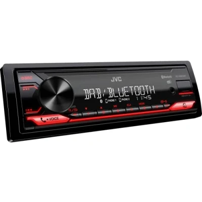 Abbildung von JVC KD X282DBT USB Autoradio mit DAB+ &amp; Bluetooth Freisprecheinrichtung (USB, AUX In, 1 x Pre Out 2,5V, Soundprozessor, 4x50 W, rote Tastenbeleuchtung)