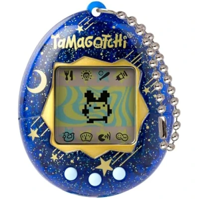 Abbildung von Bandai Tamagotchi Original Starry Night Elektronisches virtuelles Tier mit Farbdisplay, 3 Tasten und Spielen Interaktives auf Deutsch Kinderspielzeug ab 8 Jahren 42970