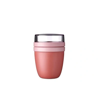 Abbildung von Mepal Müslibecher to go praktischer Joghurtbecher Unterteilung für Joghurt &amp; Müsli Geeignet Gefrierschrank, Mikrowelle Spülmaschine 500 ml + 200 Vivid Mauve