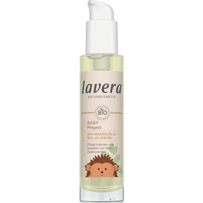 Abbildung von lavera Baby Pflegeöl hautberuhigend und nährend feuchtigkeitsspendend ohne Duft &amp; Konservierungsstoffe vegan Naturkosmetik 100 ml