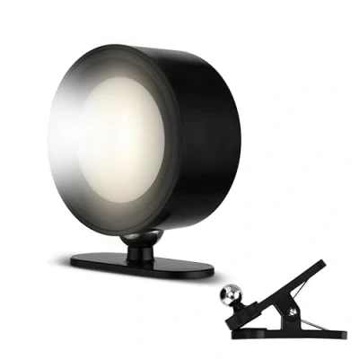 Abbildung von REV Klemmlampe Klemmleuchte mit Akku, LED Wandlampe innen 150lm, dimmbar, 360 dehbar ideal für Flur, Schlaf &amp; Wohnzimmer, schwarz