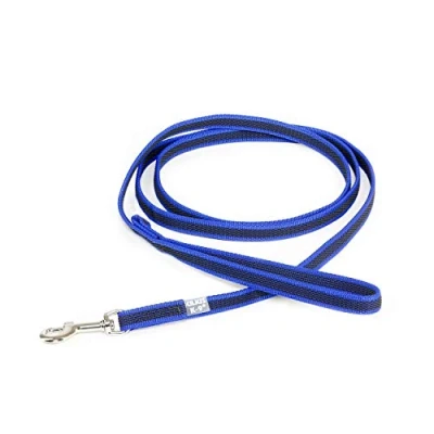 Abbildung von IDC Color &amp; Gray gumierte Leine, 14 mm x 2 m mit Schlaufe, Blau Grau