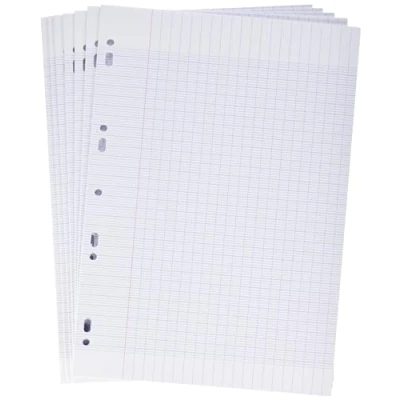 Abbildung von Clairefontaine 14711C Packung mit 150 Blatt Klausurbogen (Doppelblätter) DIN A4 21x29,7cm, 90g gelocht, französische Lineatur, eingeschweißt, Universallochung, Weiß, 1 Pack