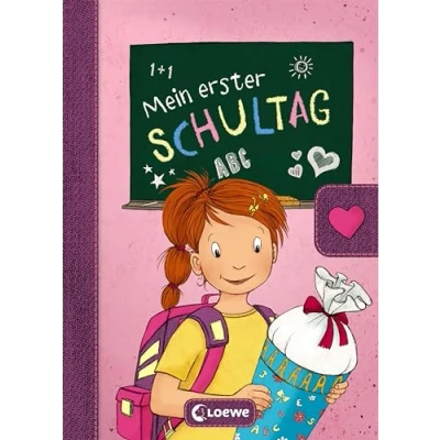Abbildung von Mein erster Schultag Mädchen: Eintragbuch zur Einschulung für Mädchen Erinnerungsbuch zum Schulstart Geschenke die Schultüte (Eintragbücher)