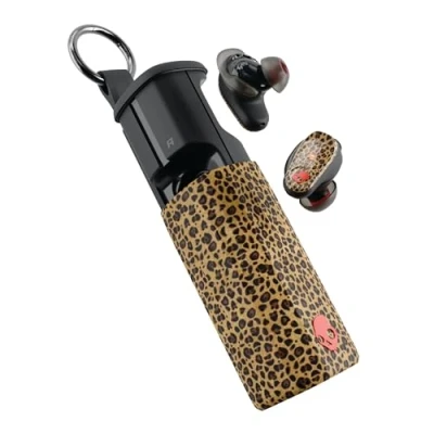 Abbildung von Skullcandy Method 360 ANC Wireless Ohrhörer, Sound by Bose, Bluetooth Kopfhörer, Premium Noise Cancelling, bis zu 40 Stunden Akkulaufzeit, schweiß und wasserresistent mit Mikrofon Leopard