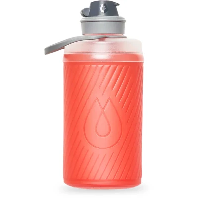 Abbildung von Hydrapak Flux zusammenklappbare Trinkflasche für Rucksacktouristen (750ml) BPA frei, ultraleicht, auslaufsicherer Drehverschluss Redwood Red