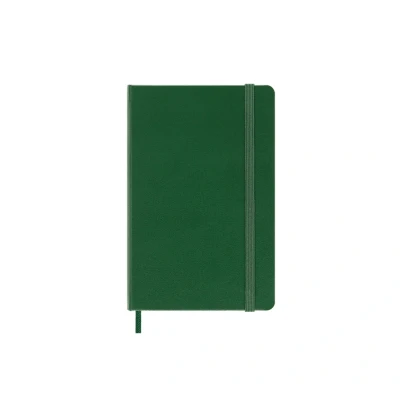 Abbildung von Moleskine Classic Plain Paper Notebook, Hard Cover and Elastic Closure Journal, Color Myrtle Green, Size Pocket 9 x 14 cm, 192 Pages
