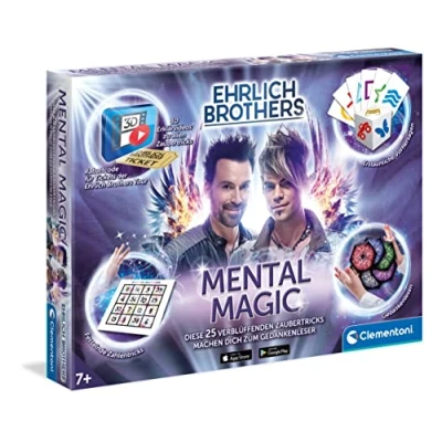 Abbildung von Clementoni Ehrlich Brothers Mental Magic Zauberkasten für Kinder ab 7 Jahren Magische Anleitung verblüffende Zaubertricks inkl. 3D Erklärvideos 59182