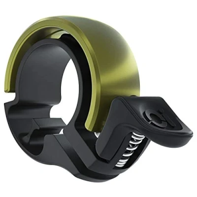 Abbildung von Knog Oi Classic Fahrradklingel Oliv/schwarz Durchmesser S 22,2mm 2022 Fahrradhupe